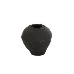 VASE DECOR PAPER MACHE BLACK 46 